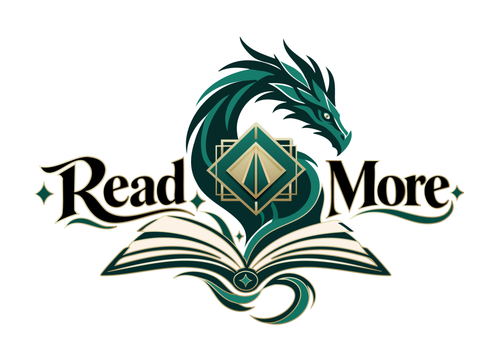 An open book with the Mars Theory branding logo and a dragon coming out of it sandwiched between the words "Read More"
